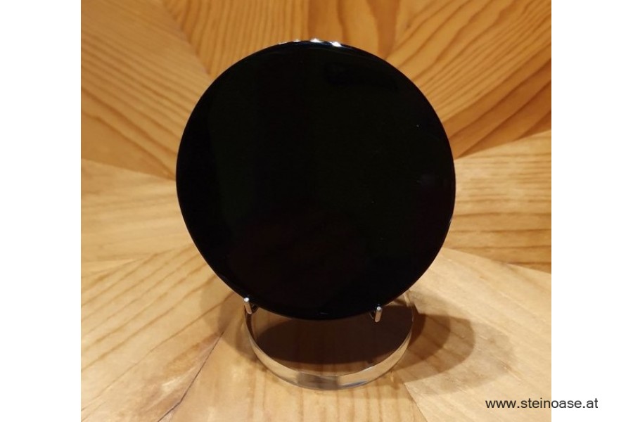 Obsidian Spiegel / Scheibe, rund, Ø 80mm